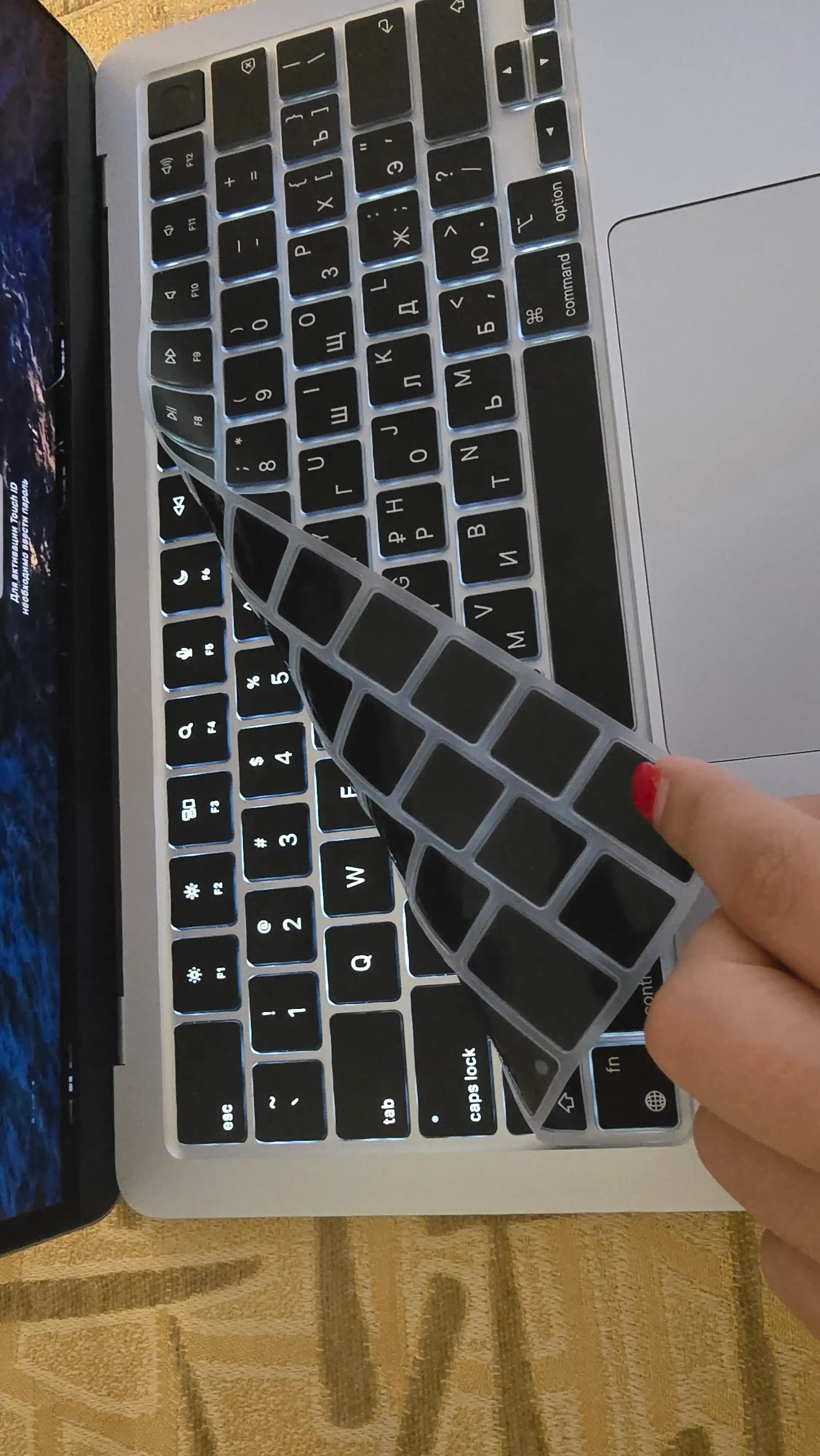 Чехол для клавиатуры MacBook Pro 14/16/ Air 15.3/13.6,Neo,M5, M4, M3, M2, M1, Max, Rus/Eng
