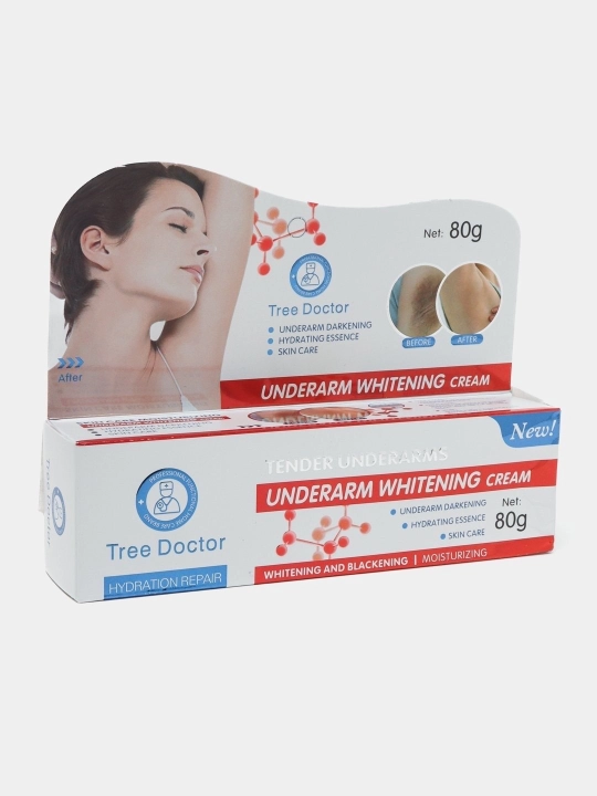 Qo'ltiq osti va intim joylar uchun oqartiruvchi krem, Tree Doctor, 80 g