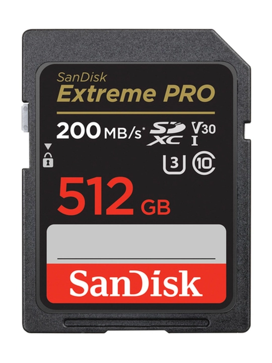 SanDisk Extreme PRO 64GB, 128GB, 256GB, 512GB, 1TB  SDXC™ (foto va video kameralar uchun)
