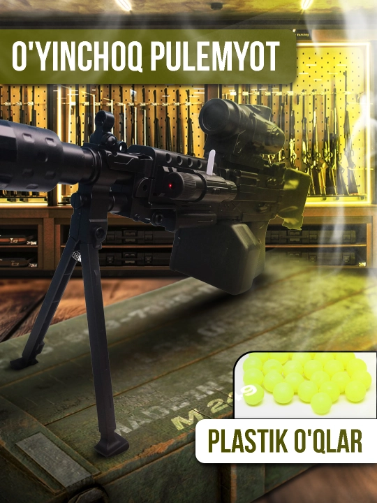 Orbizli pnevmatik to'pponcha, Glock, avtomat M416, miltiq, orbiz