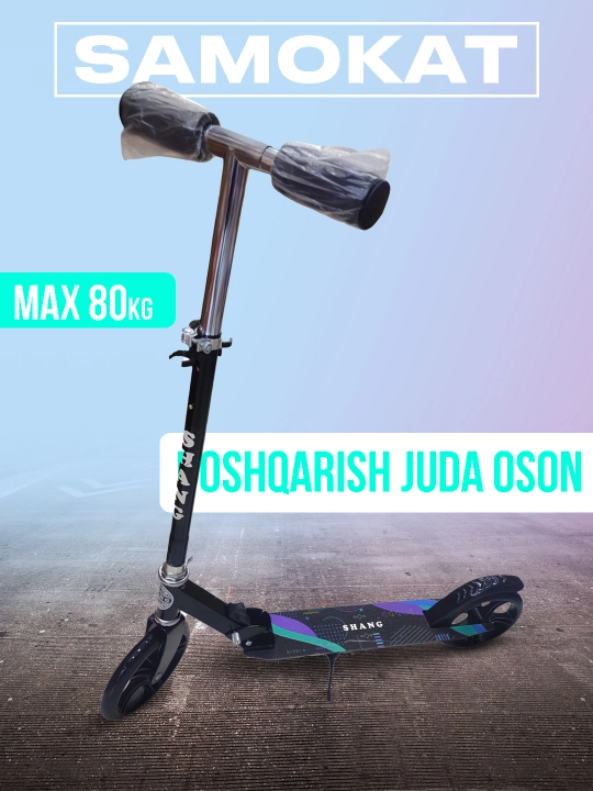 Samokat Bolalar, shahar, sport uchun yigma, velo samokat