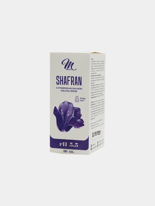 A vitamini bilan gialuron kislotali serum, Shafran, 30 ml