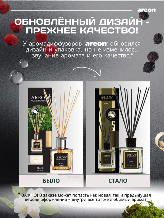Ароматизатор для дома Areon 150 мл, освежитель воздуха, диффузор с палочками, для дома