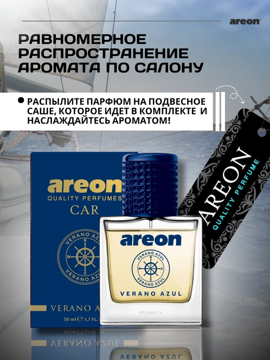 Автомобильный ароматизатор Areon Car Perfume, 50 мл