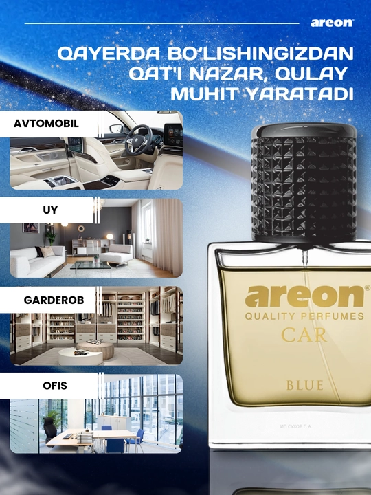 Avtomobil xushbo'ylantirgichi Areon Car Perfume, 50 ml