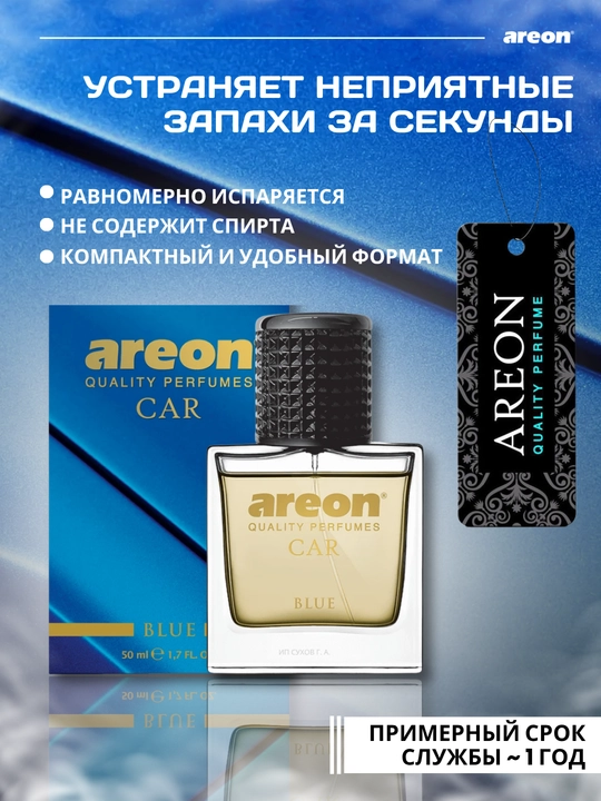 Avtomobil xushbo'ylantirgichi Areon Car Perfume, 50 ml