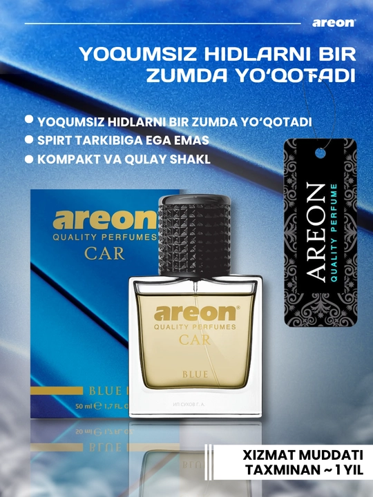 Avtomobil xushbo'ylantirgichi Areon Car Perfume, 50 ml