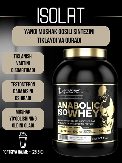 Изолят протеин Kevin Levrone ANABOLIC ISO WHEY 2 кг 66 порции — VITALIN-ANABISO-PISTACH