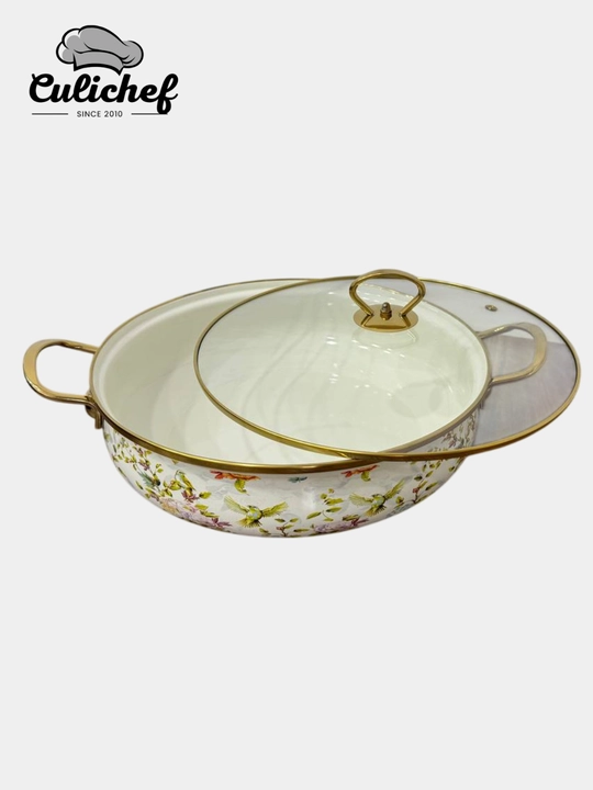 Emallangan qopqoqlik sho'rva qozoni, 30 sm/5 l