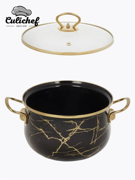 Emallanchan sho'rva qozoni, 18 * 11.5 sm - 2.0 litr, 28 * 17 sm - 8.0 litr