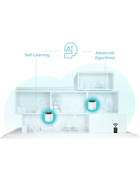 TP-Link  Deco X55 Wi-Fi 6 Mesh роутер - 1,2 yoki 3 ta qurilmali to‘plam, keng qamrov uchun
