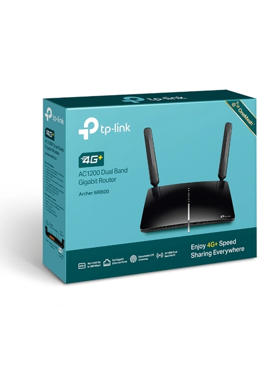TP-Link Archer MR600 — 4G LTE роутер с поддержкой CAT6, до 300 Мбит/с, гигабитные порты - 