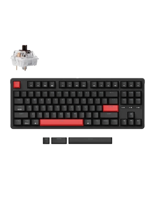 Keychron C3 Pro 87Key, USB-A, EN/RU/UZ, C3P-A1/A3 o‘yin mexanik klaviaturasi