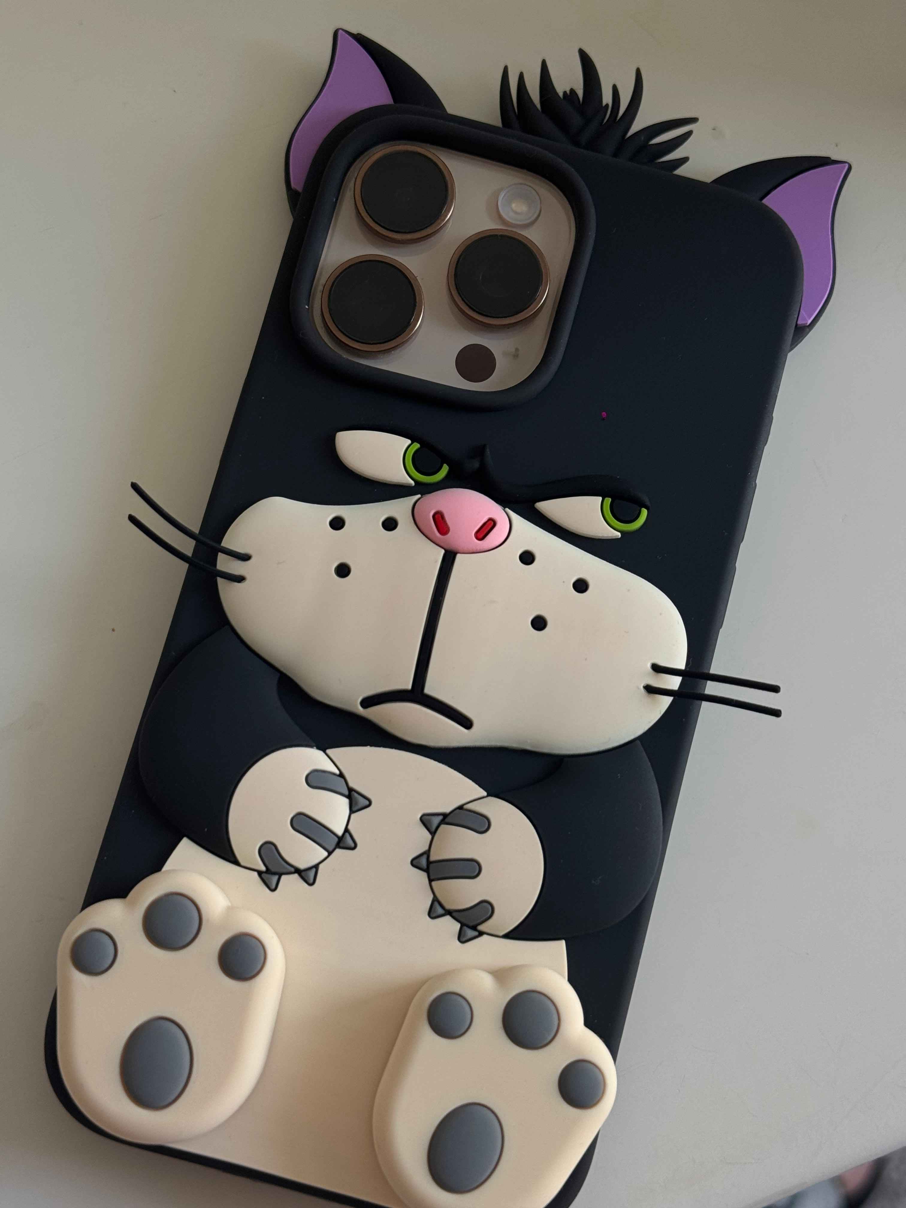 Чехол для iPhone 11, 12, 13, 14, 15, 16  люцифер кошка