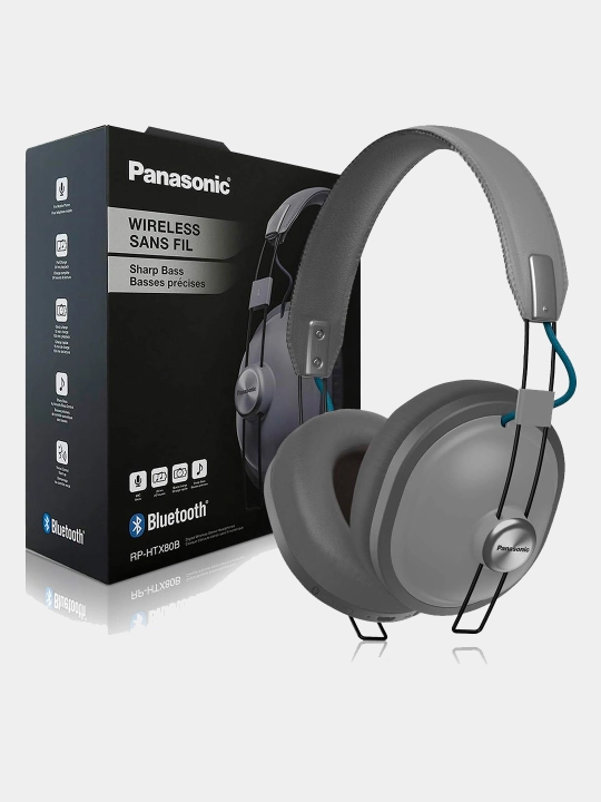Беспроводные наушники Panasonic RP-HTX80BGCK,RP-HTX80BGCH, Bluetooth, до 24 часов работы