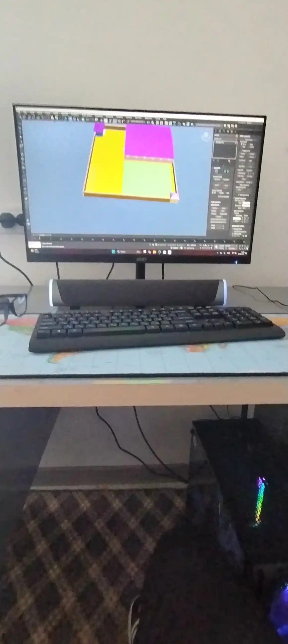 Simli kolonka kompyuter va telefon uchun, RGB yoritgichli soundbar