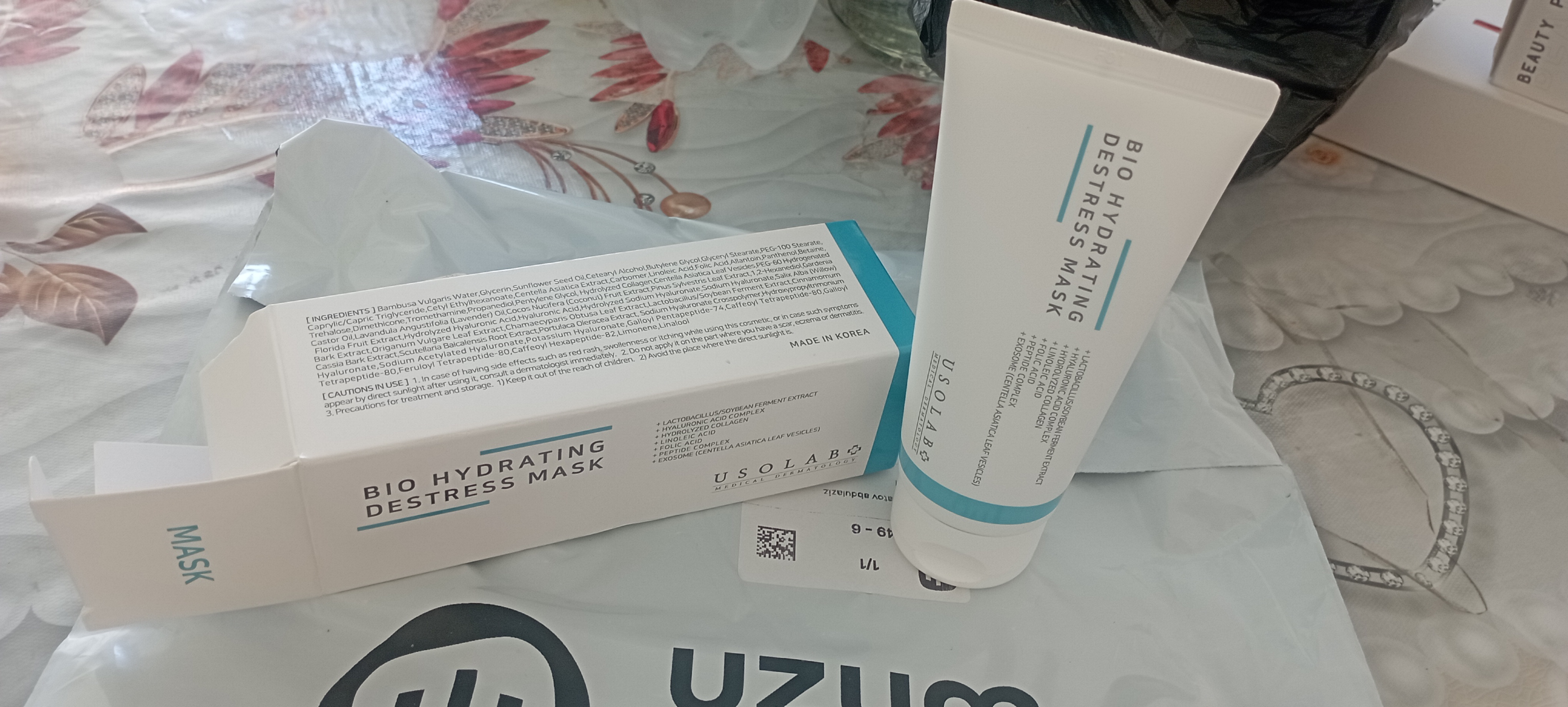 USOLAB, namlovchi niqob, BIO gidratatsiyalovchi stress niqobi, 100 ml