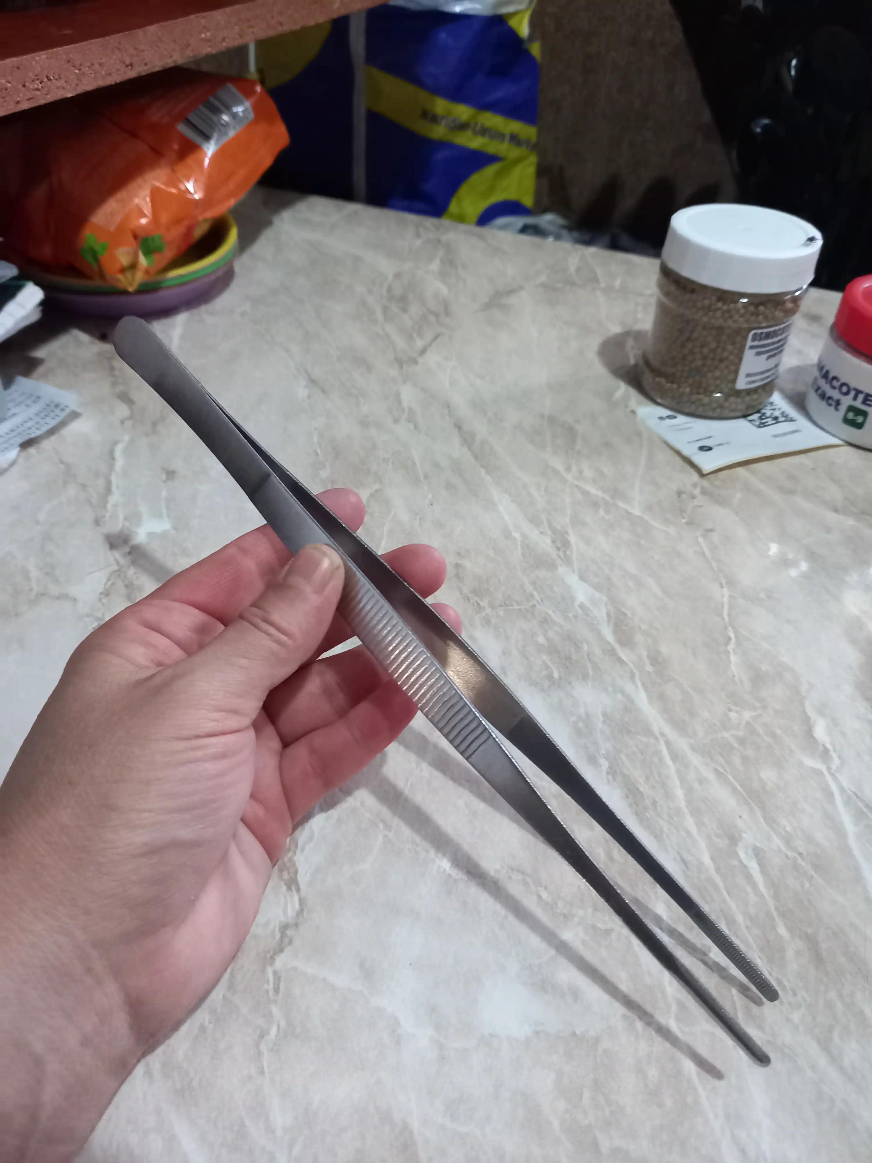 Oshxona pinset, universal qisqichlar, barbekyu 25sm