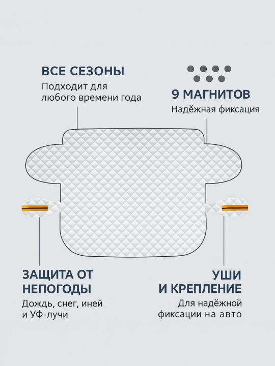 Защитный чехол на лобовое стекло — всесезонная защита от солнца, снега и наледи