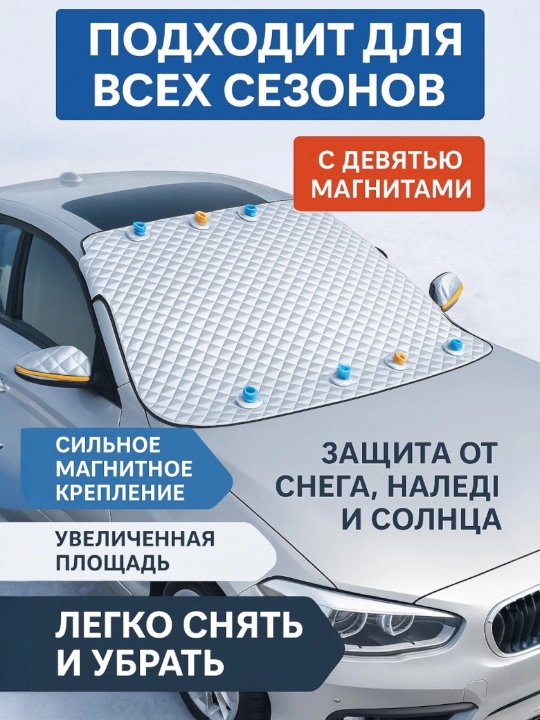 Защитный чехол на лобовое стекло — всесезонная защита от солнца, снега и наледи