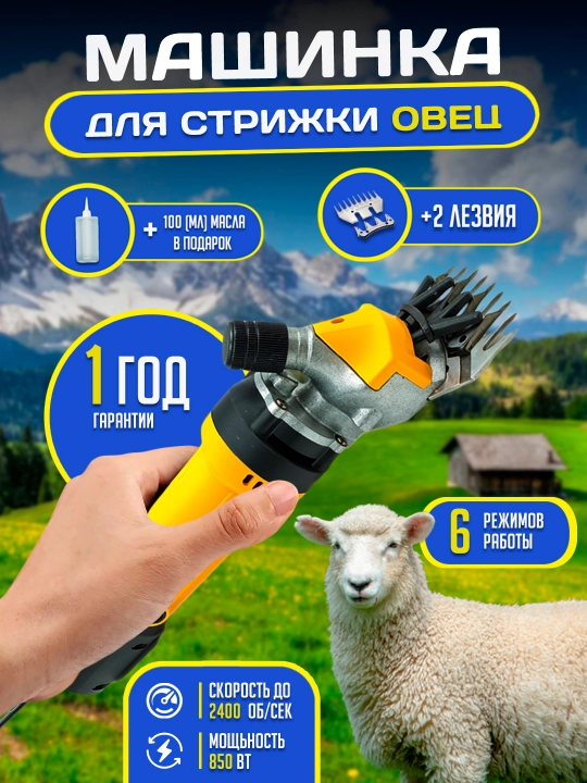 Qo'y, echki junini kesish mashinasi, 850 Vt