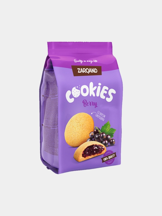 Qora smorodina xushbo'y to'ldirilgan sariyog 'pechene "BERRY COOKIES" - 