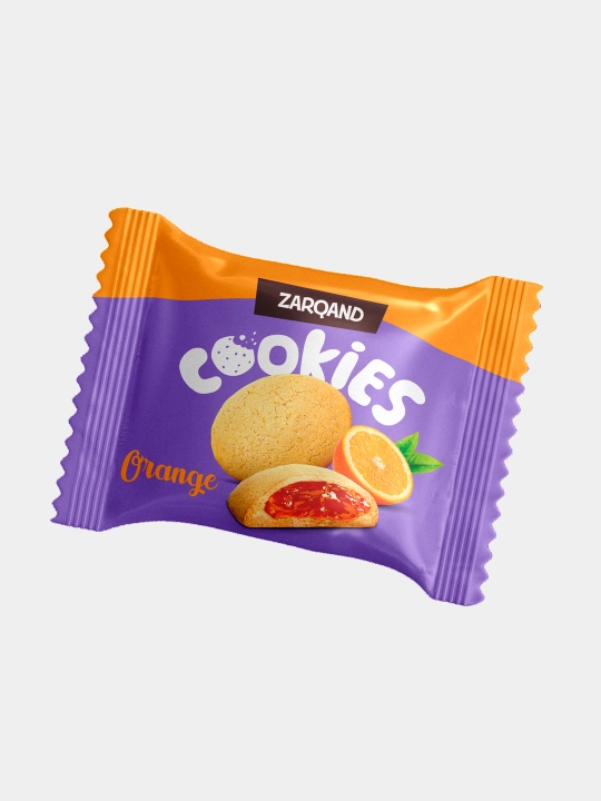 Печенье сдобное с начинкой со вкусом апельсина "ORANGE COOKIES"