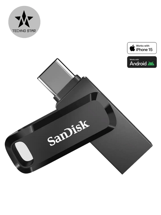 USB/Type C флешка Sandisk Ultra Dual Drive Go 512Gb, USB 3.2/ USB Type-C 400 Mb/s