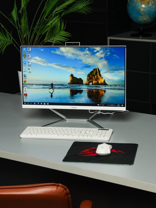 Моноблок 24 дюйма, i5 2500, DDR3 8 ГБ, SSD 256, дополнительные клавиатура и мышь