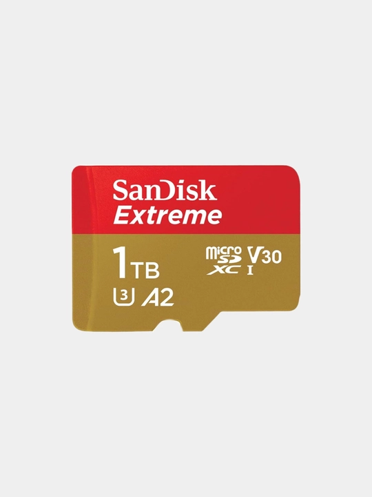 Sandisk Extreme microSDXC 128/256/512/1024GB hotira kartasi, 190Mbit/s A2, V30, 4K, U3 10c