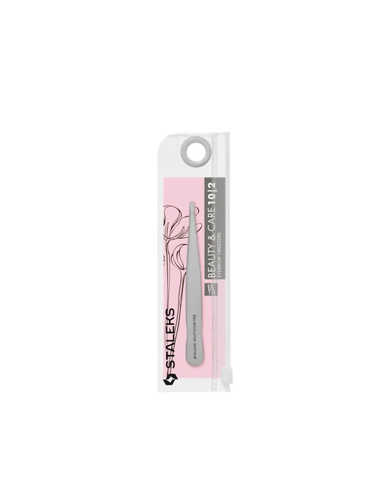 STALEKS Пинцет для бровей BEAUTY & CARE 10 TYPE, 2 узкие прямые кромки