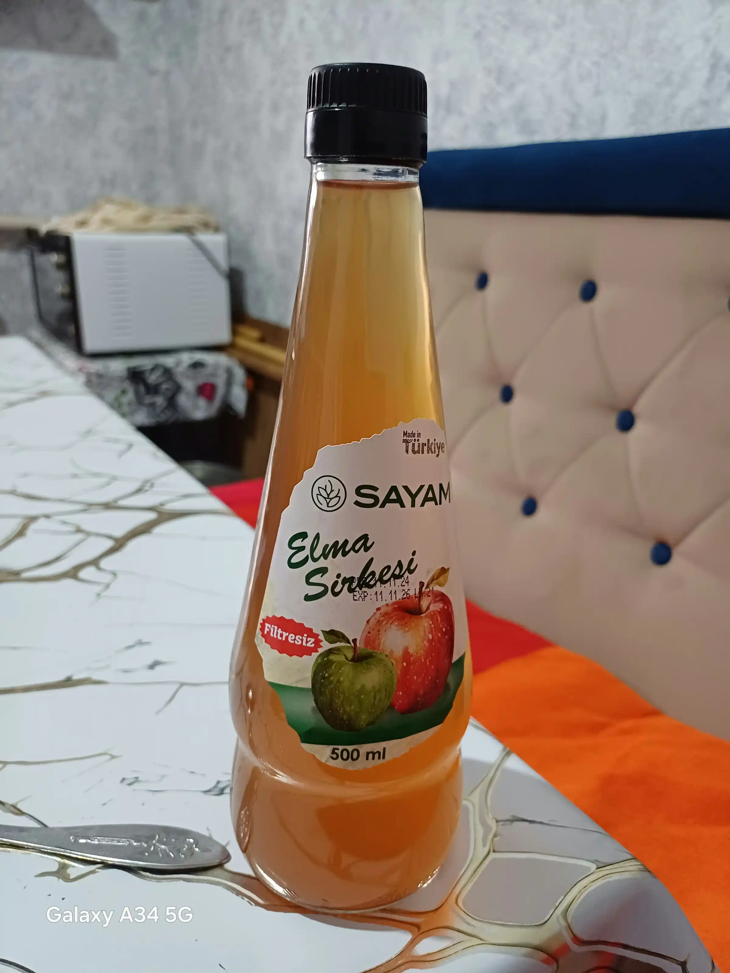 Olma sirkasi, Sayam, organik, filtirlanmagan, 500 ml, Turkiya