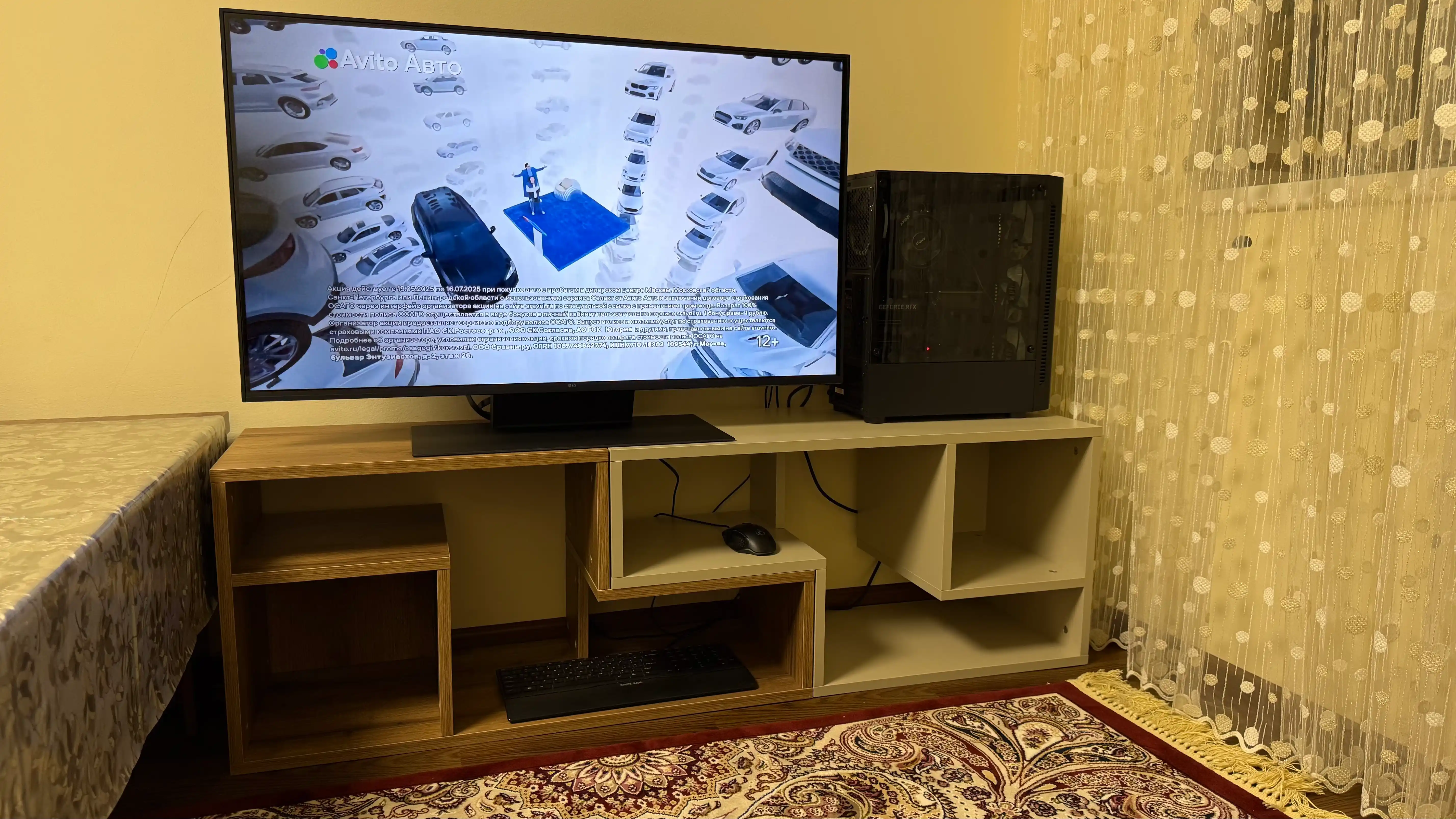 Decortie Glis Угловая ТВ-тумба, многофункциональная, для ТВ до 65 Дюймов - сделано в Турции