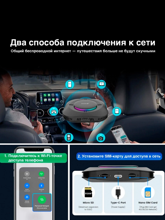 Carplay AI Box Carlinkit S2 - YouTube, Google Play, Carplay, Android Auto