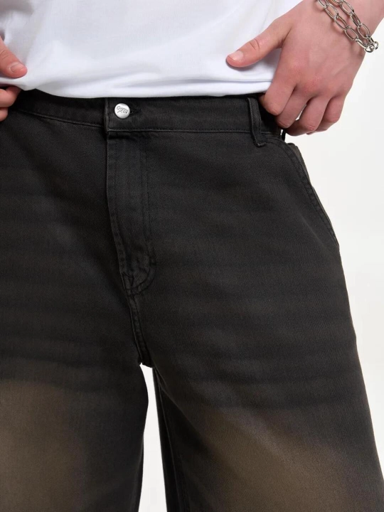 Keng jinsi, ayollar, baggi, qora baggy jeans y2k, paxta