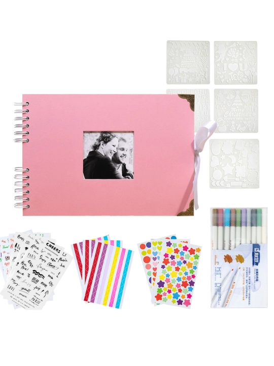 Bolalar, oila, to'y uchun fotoalbom, rasmlar uchun albom, sketchbuk, qora varaqlar bilan
