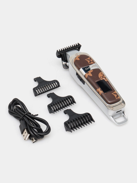 Professional simsiz soch va soqol olish kesish mashinkasi trimmer Daling, LCD displeyli