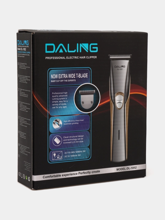 Professional simsiz soch va soqol olish kesish mashinkasi trimmer Daling, LCD displeyli