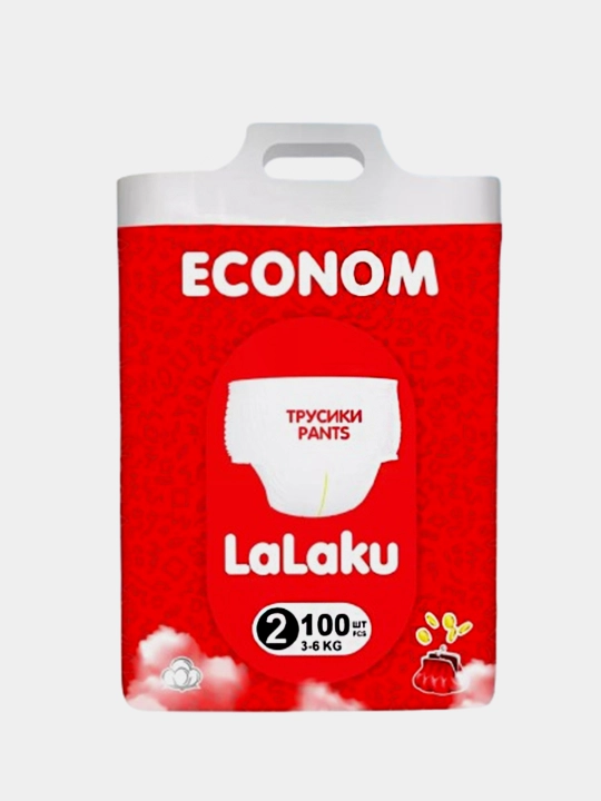 Taglik-trusiklar LaLaku Econom (ECONOM), o‘lchami 2 (3-6 kg), 100 dona - 