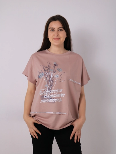 Ayollar futbolkasi, paxta, keng kesim, universal o'lcham L-XL, XXL, XXXL