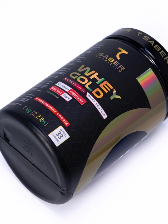 Протеин порошковый для мышечной массы  7 SABER ORIGINAL WHEY GOLD 1кг, клубника