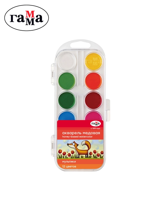 Akvarel Gamma "Multfilmlar", asal, 12 rang, cho'tkasiz, pl.qadoq., evro-ilmoq, 1104612 - 