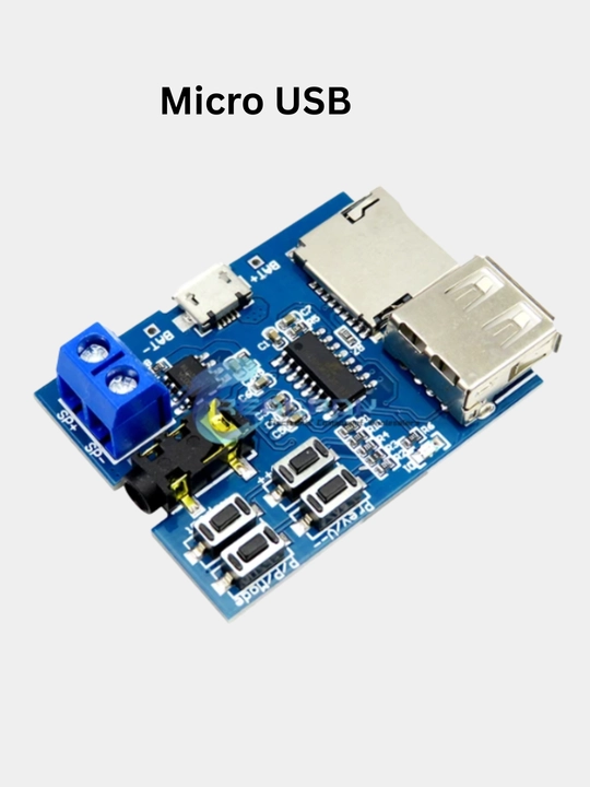 MP3 Dekoder Modul 5V USB TF kartali, 3W mono kuchaytirgich va 3.5mm chiqish