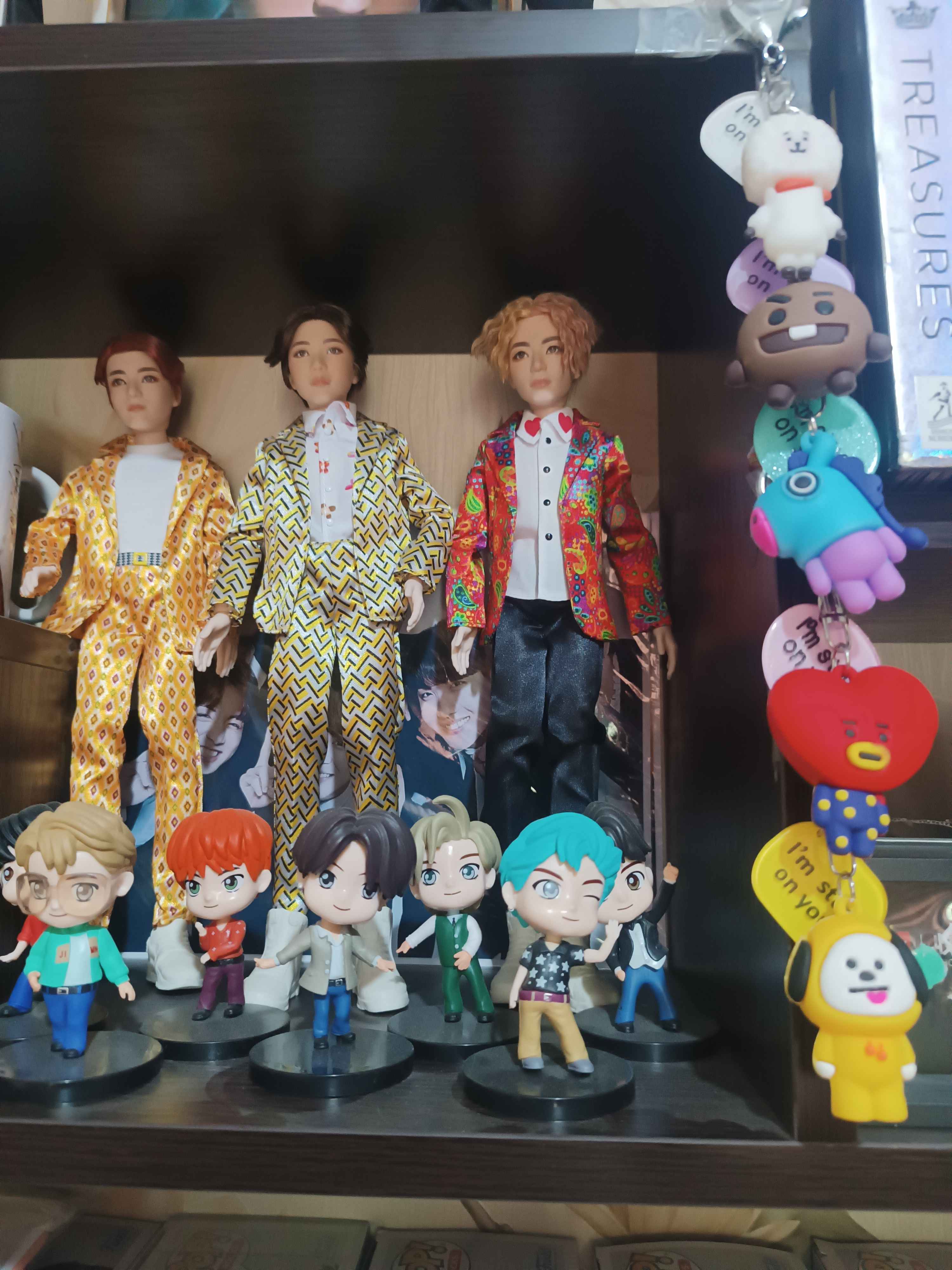 Брелки BTS из серии BT21, RJ, CHIMMY, SHOOKY, MANG, COOKY, KOYA, TATA