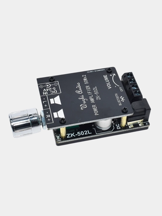 ZK-502L — мини Bluetooth усилитель звука 2×50 Вт, цифровой стерео модуль