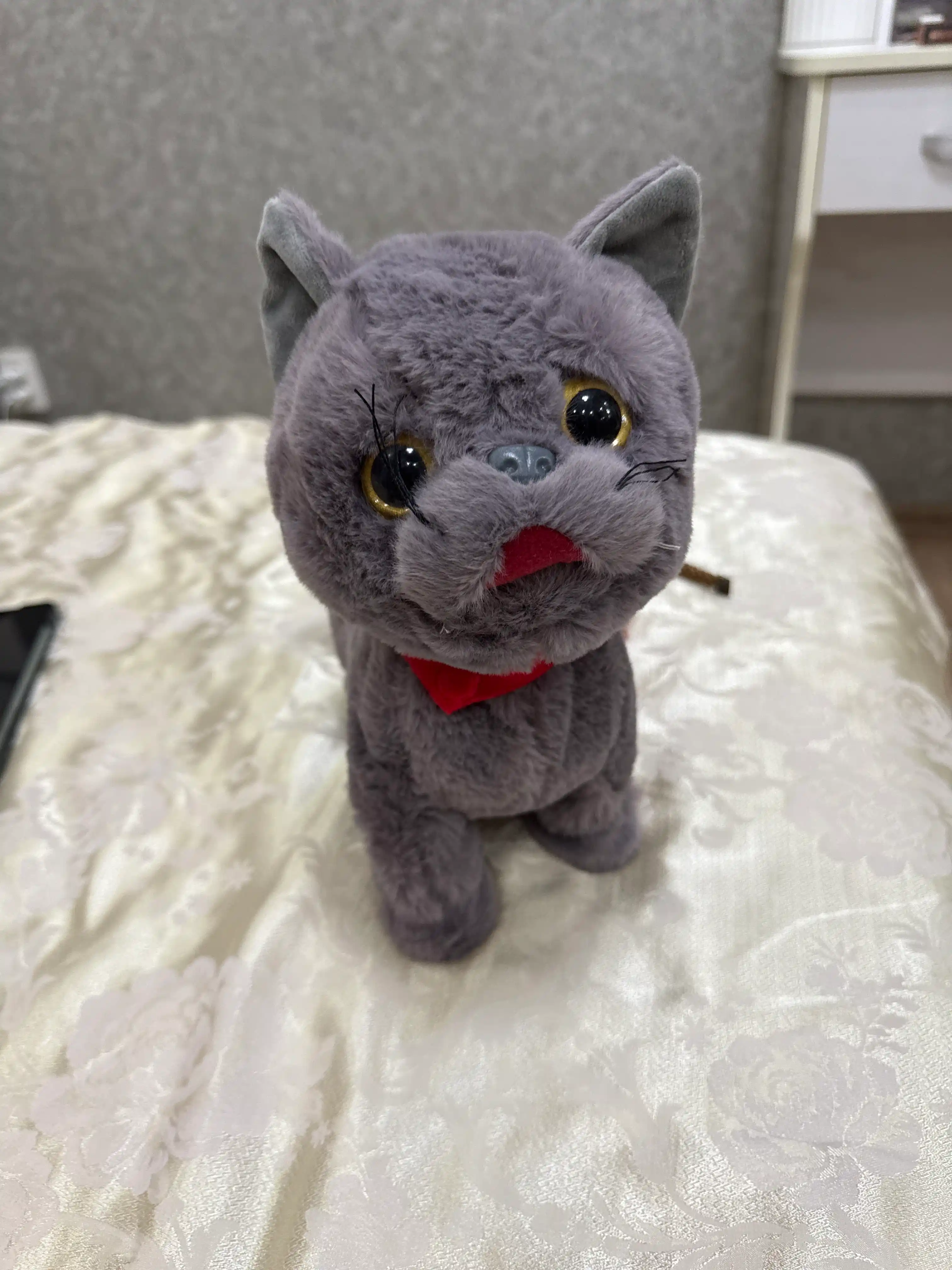 Котенок игрушка интерактивная, кошка робот, собачка робот, умный кот ходит, мяукает, лает 