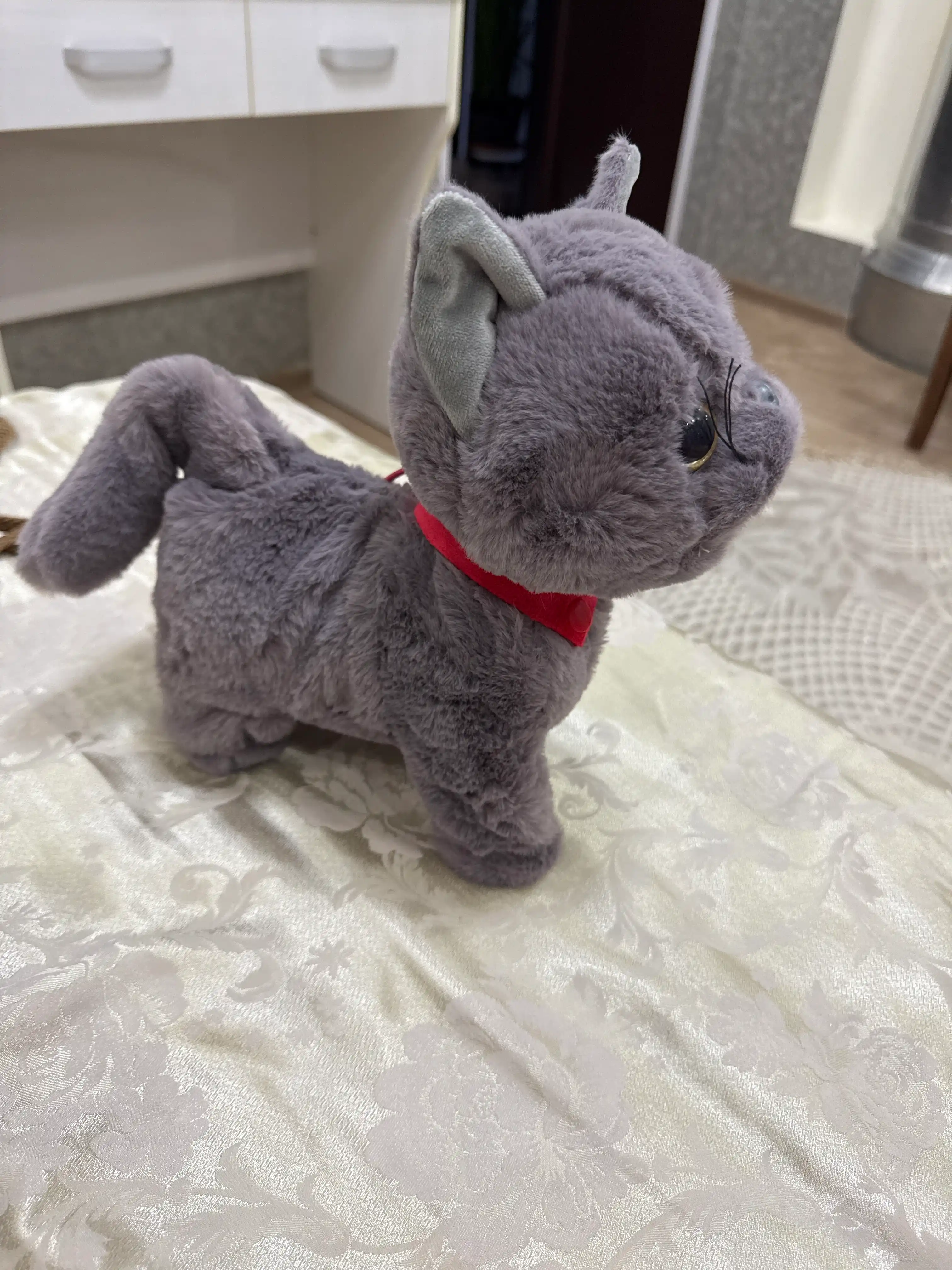 Котенок игрушка интерактивная, кошка робот, собачка робот, умный кот ходит, мяукает, лает 