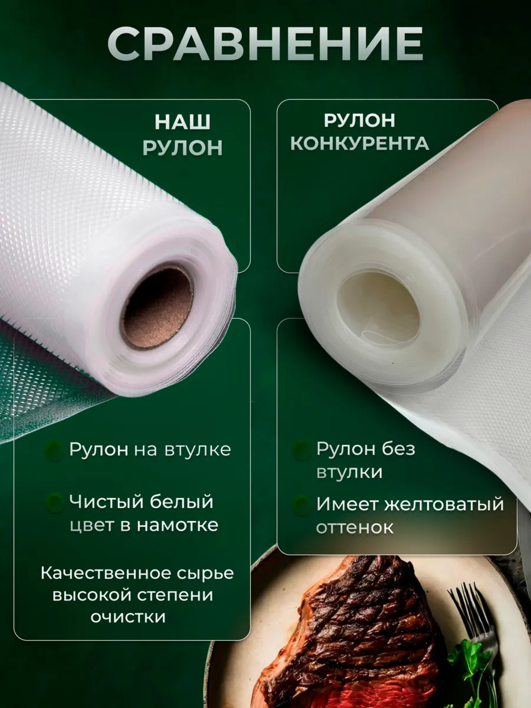 Vakuumli paketlar, taram-taram o‘ram