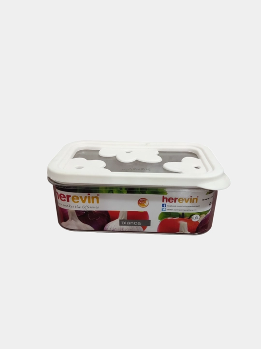 Контейнер для хранения продуктов, с герметичной крышкой с декором "Цветок", 600 мл - 