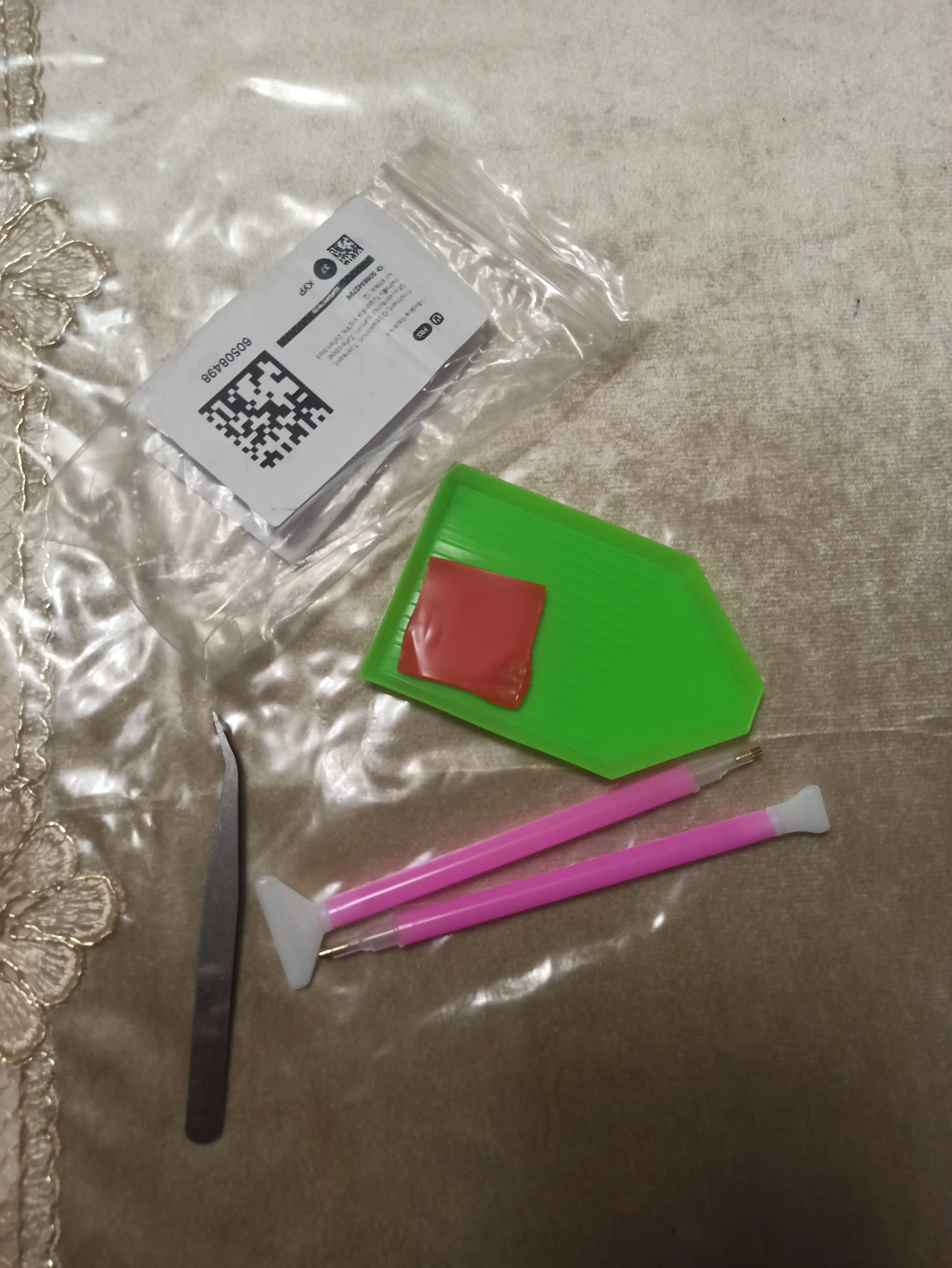 Kosmetik sumkada olmos mozaikasi uchun universal aksessuarlar to'plami, 21 dona